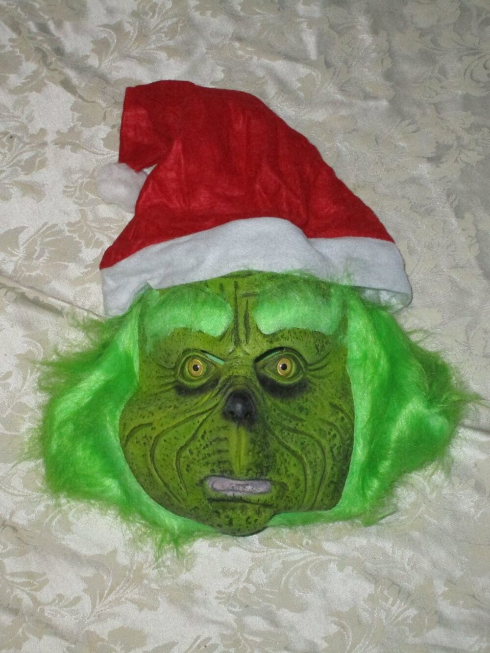 GRINCH Mask with Hat, latex, Christmas Costume Cosplay